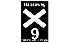 Markierung Qualitätsweg Hansaweg X9