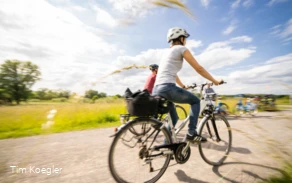 Radfahrende in Monheim am Rhein