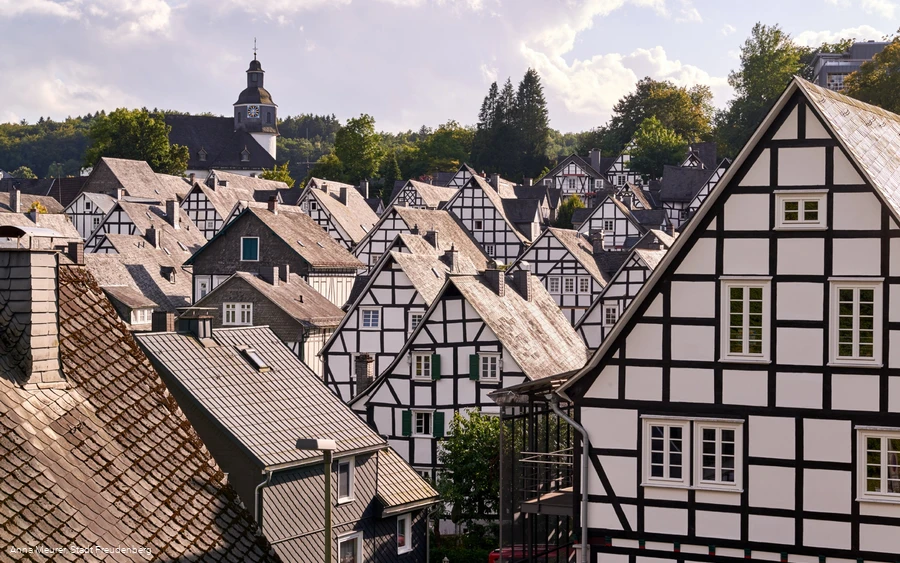 Fotoblick auf die historische Altstadt "Alter Flecken" von Freudenberg