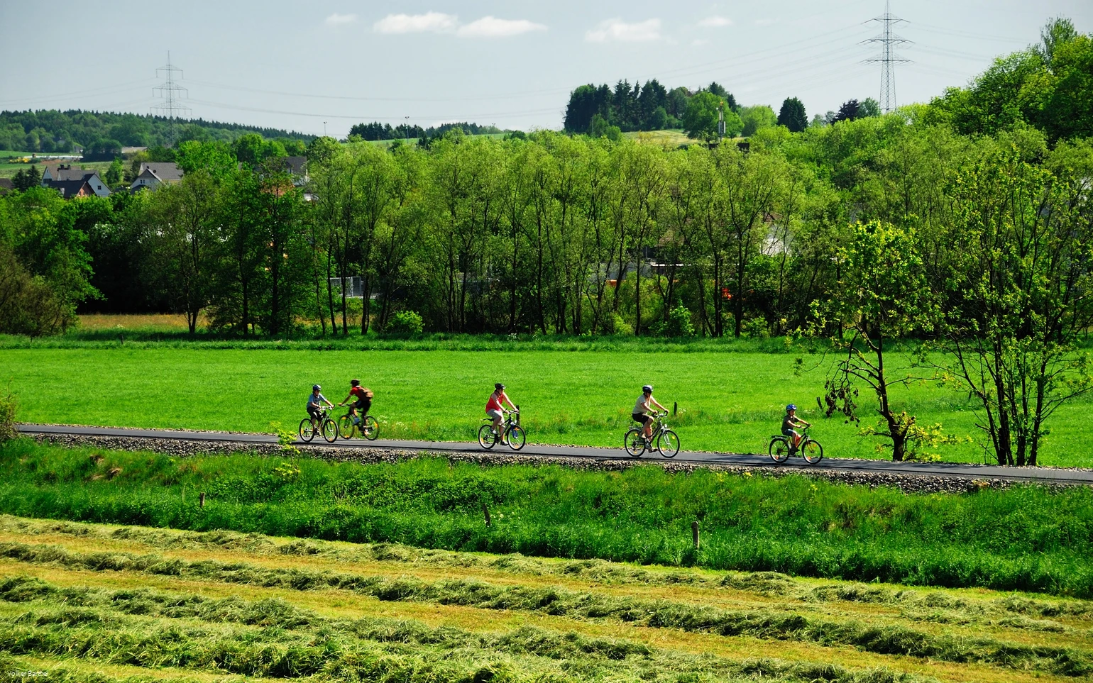 Radeln auf der Bahntrasse